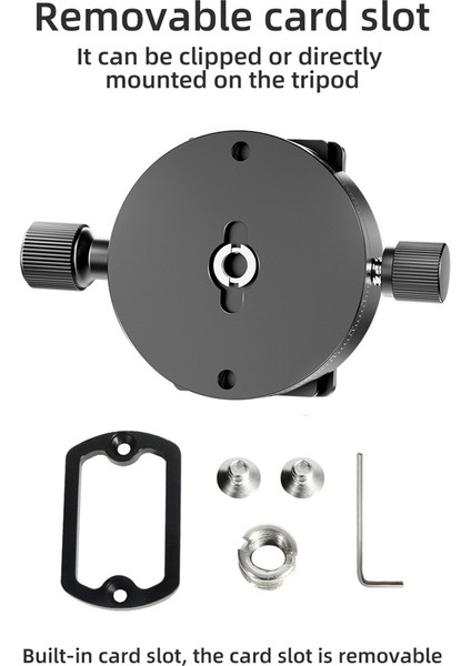 Panoramik Dönen Hızlı Çıkarma Plakası Kelepçesi Tripod Gimbal (Yurt Dışından)