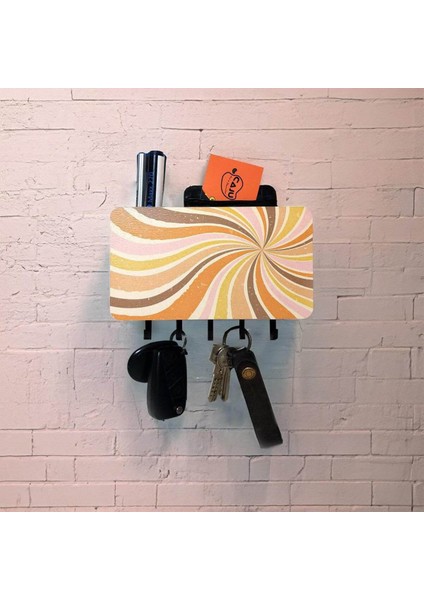 Renkli Sarmal Desenli Bölmeli Anahtarlık Duvar Askısı Dekor Süs fiyatları