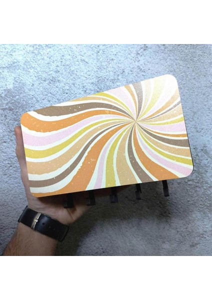 Renkli Sarmal Desenli Bölmeli Anahtarlık Duvar Askısı Dekor Süs fırsatları