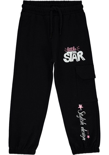 Kız Çocuk Eşofman Altı 2-5 Yaş Siyah