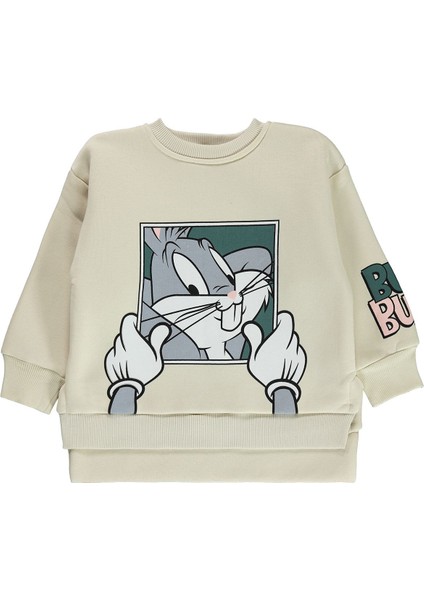 Kız Çocuk Sweatshirt 2-5 Yaş Tebeşir