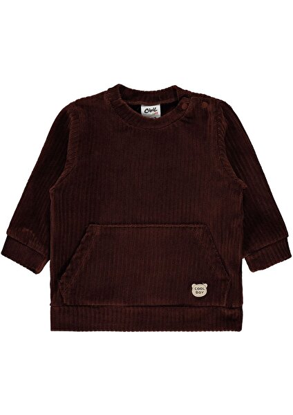 Civil Baby Erkek Bebek Sweatshirt 6-18 Ay Kahverengi