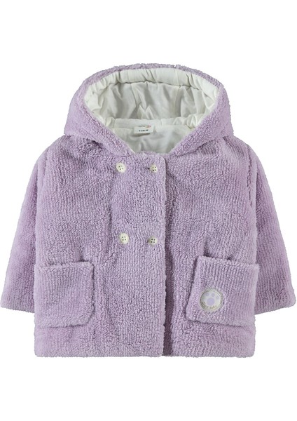 Kız Bebek Kapüşonlu Mont 6-18 Ay Lila