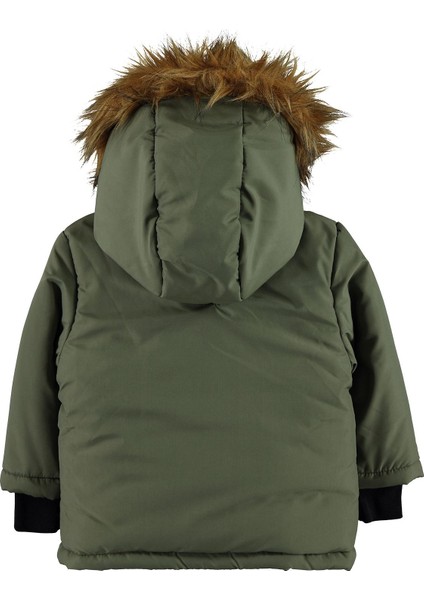 Erkek Bebek Kapüşonlu Mont 6-18 Ay Haki modelleri