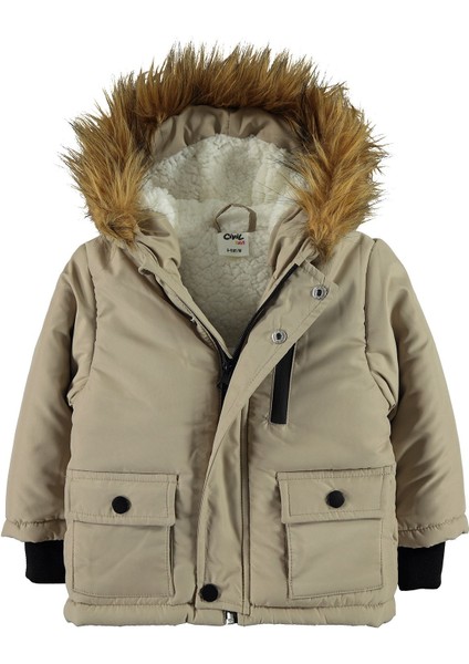 Erkek Bebek Kapüşonlu Mont 6-18 Ay Bej fiyatları