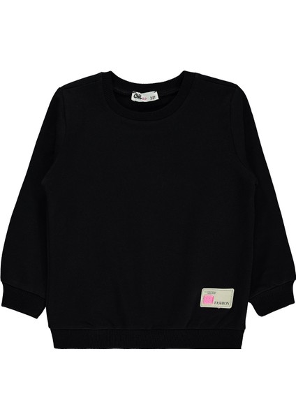 Kız Çocuk Sweatshirt 2-5 Yaş Siyah