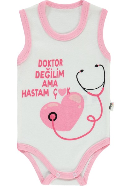 Kız Bebek Çıtçıtlı Badi 1-18 Ay Pembe