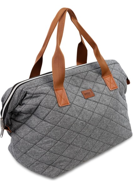 Kapitoneli Mommy Bag Anne Bebek Bakım Çantası Gri fiyatları