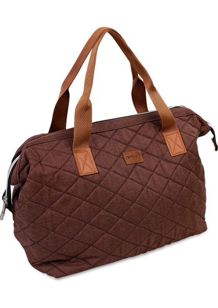 Kapitoneli Mommy Bag Anne Bebek Bakım Çantası Kahverengi fiyatları