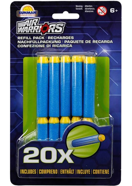 Air Warriors Yedek 20'li Sünger Dart