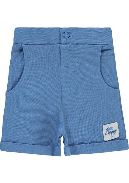 Erkek Bebek Şort 6-18 Ay İndigo