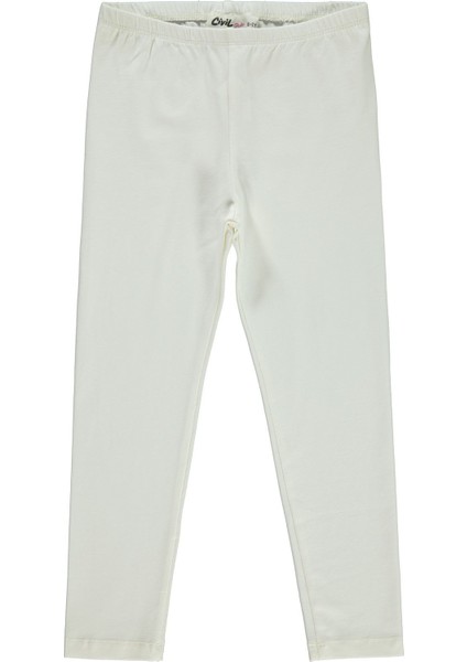 Kız Çocuk Tayt 10-13 Yaş Ekru