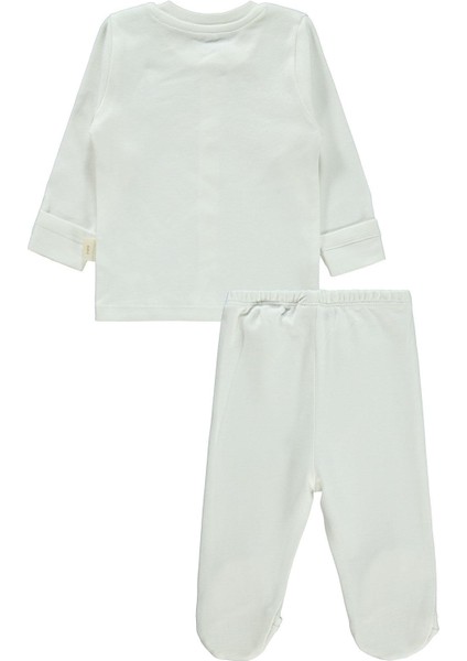 Bebek Organik Pijama Takımı 0-6 Ay Ekru modelleri
