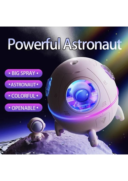 Ev Portable Office Masa Üstü USB Astronaut Space Capsule Air Humidifier Diffuser 220ML Renkli LED Light Christmas Gift (Yurt Dışından)