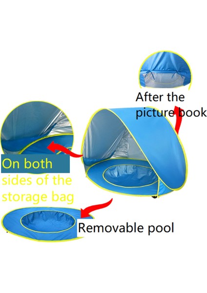 Bebek Plaj Çadırları Güneşlik Su Çadırları Güneşlik(Açık Mavi) (Yurt Dışından)
