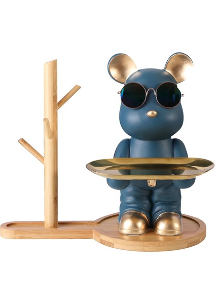 Ayı Depolama Tepsisi Heykeli Ev Dekorasyon Eve Taşınma Doğum Günü Hediyesi K (Yurt Dışından)