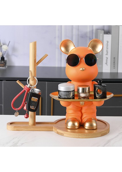 Ayı Depolama Tepsisi Heykeli Ev Dekorasyon Eve Taşınma Doğum Günü Hediyesi K (Yurt Dışından) indirimleri