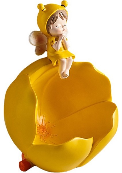 Sundurma Kız Depolama Süsler Dekorasyon Ev Anahtar Giriş Kapısı Sarı (Yurt Dışından)