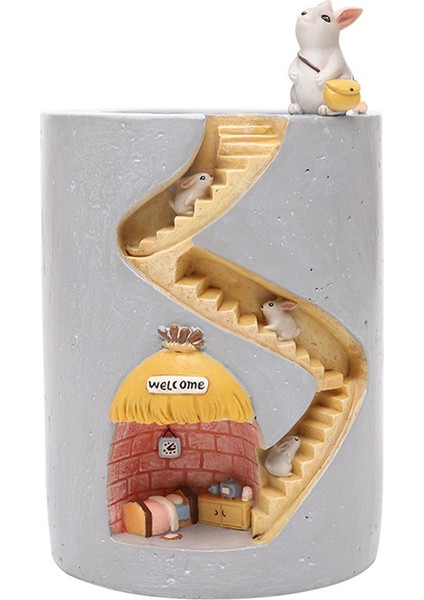 Hayvan Reçine Saksı Succulents Ekici Tavşan Dekoratif Saksı (Yurt Dışından)