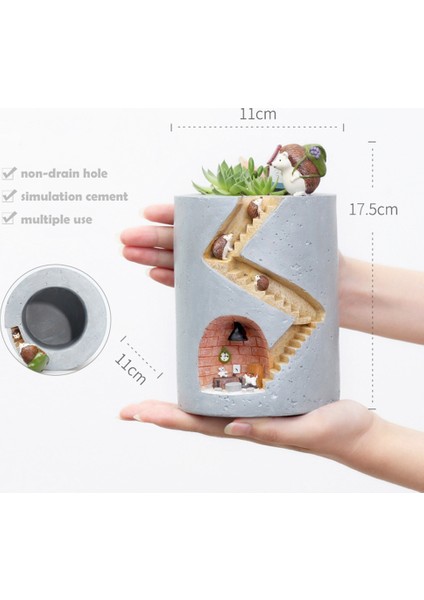 Hayvan Reçine Saksı Succulents Ekici Tavşan Dekoratif Saksı (Yurt Dışından) modelleri