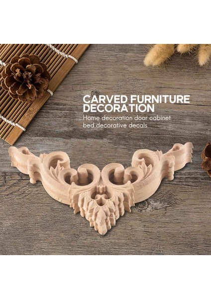 Adet/takım Ahşap Oyma Köşe Onlay Aplike Ev Dekorasyonu Için 15 cm (Yurt Dışından) indirimleri