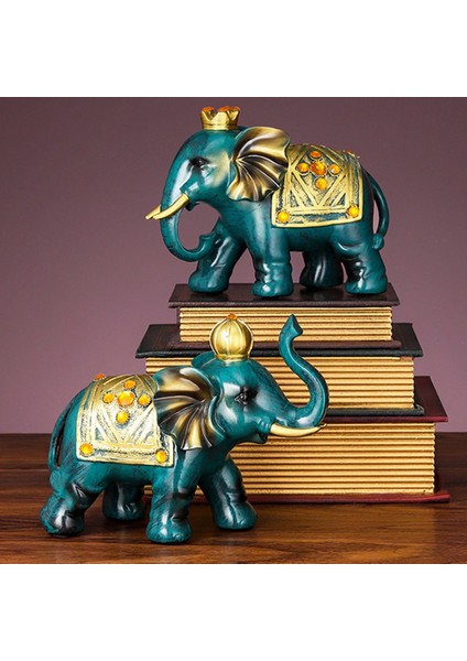 (2 Adet) Fil Dekorasyonu, Reçine El Sanatları, Masa Dekorasyonu, Altın (Yurt Dışından) indirimleri