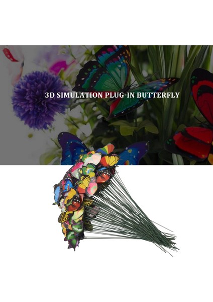 100 Adet Renkli Kelebek Kazıkları Bahçe Saksı Dekorasyonu (Yurt Dışından) fiyatları