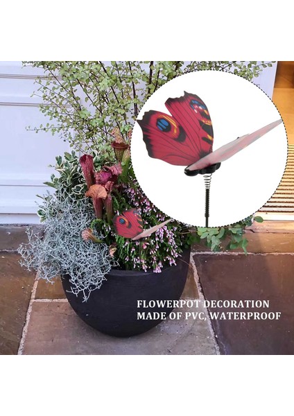 100 Adet Renkli Kelebek Kazıkları Bahçe Saksı Dekorasyonu (Yurt Dışından) modelleri