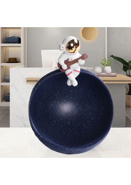 Astronot Heykelcik Anahtar Reçine Saklama Kutusu Anahtar Depolama Ev Dekor Koyu Mavi (Yurt Dışından) modelleri