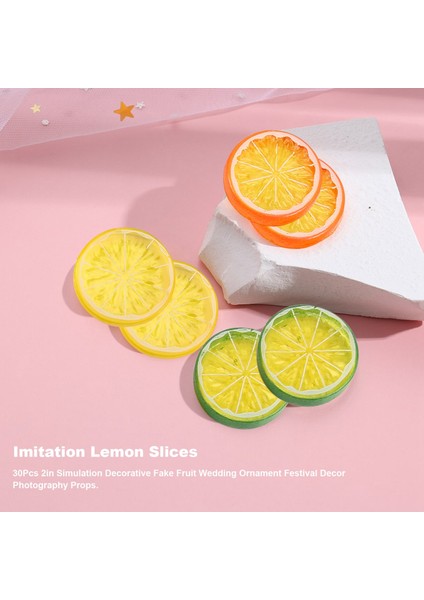 30 Adet 2in Yapay Limon Dilimleri, Simülasyon Dekor Fotoğraf Sahne (Yurt Dışından) fiyatları