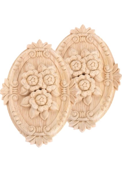 Adet Ahşap Oyma Aplike Çerçeve Onlay Boyasız Mobilya Dekorasyonu (Yurt Dışından)