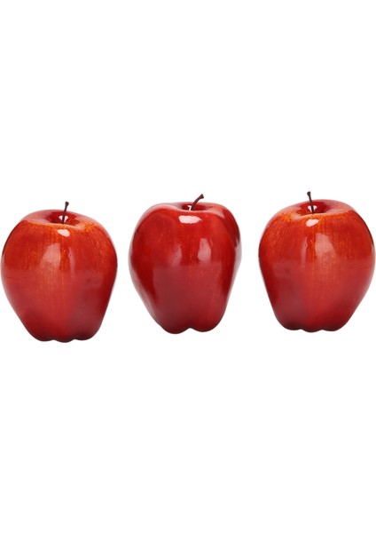 Mutfak Ev Dekorasyonu Için 12 Adet Yapay Elma Kırmızı Lezzetli Meyve (Yurt Dışından)