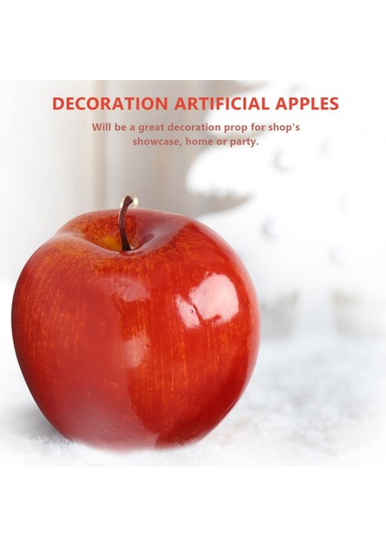 Mutfak Ev Dekorasyonu Için 12 Adet Yapay Elma Kırmızı Lezzetli Meyve (Yurt Dışından) modelleri
