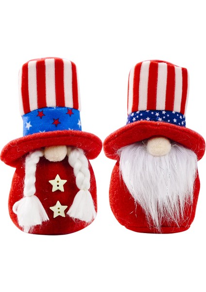 Adet Bağımsızlık Günü Dekorasyonu Yuvarlak Şapka Yıldızlar ve Çizgiler Bebekler (Yurt Dışından)