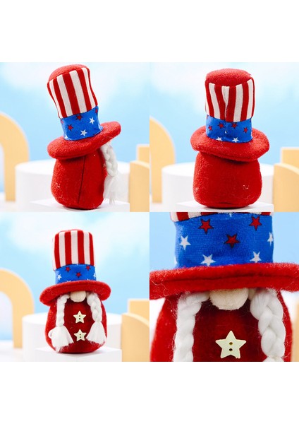 Adet Bağımsızlık Günü Dekorasyonu Yuvarlak Şapka Yıldızlar ve Çizgiler Bebekler (Yurt Dışından) modelleri