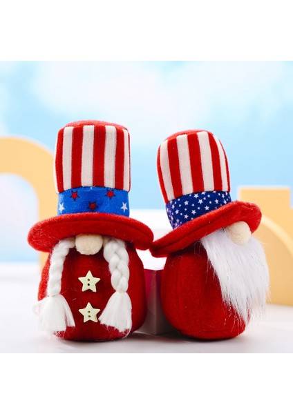Adet Bağımsızlık Günü Dekorasyonu Yuvarlak Şapka Yıldızlar ve Çizgiler Bebekler (Yurt Dışından) fırsatları