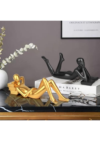 Dekor Okuma Heykeli Ev, Ofis Yatak Odası Için Raf Dekoru Vurgular (Yurt Dışından) modelleri