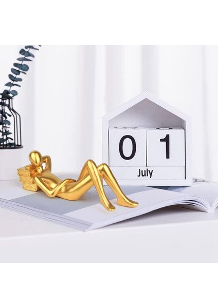 Dekor Okuma Heykeli Ev, Ofis Yatak Odası Için Raf Dekoru Vurgular (Yurt Dışından) fırsatları