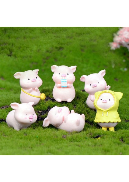Adet Pembe Plastik Sevimli Domuz Dıy El Sanatları Reçine Domuz Kek Dekorasyon (Yurt Dışından) indirimleri