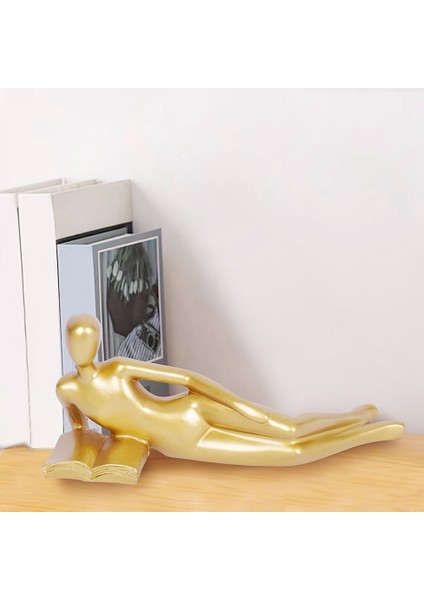 Altın Dekor Okuma Heykeli Ev Dekorasyonu B (Yurt Dışından) modelleri