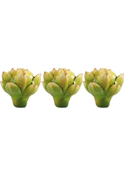 Düğün Masa Dekorasyonu Için 3 Adet Yeşil Plastik Sahte Enginar (Yurt Dışından) fiyatları