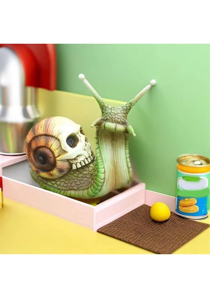 Cadılar Bayramı Kafatası Salyangoz, Ev Dekorasyonu Reçine El Sanatları Açık Bahçe Dekoru, A (Yurt Dışından) fiyatları