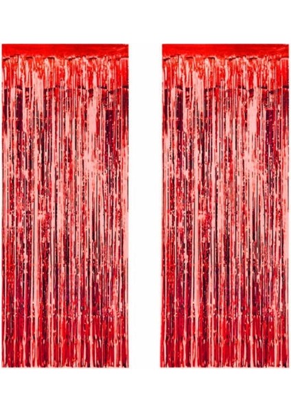 Metalize Kırmızı Arka Fon Süs