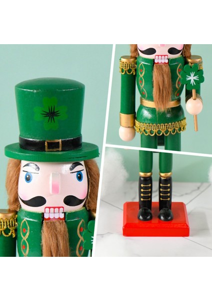 Ahşap Yeşil Kral Roral Solider Aziz Patrick Günü Fındıkkıranı (Yurt Dışından) modelleri