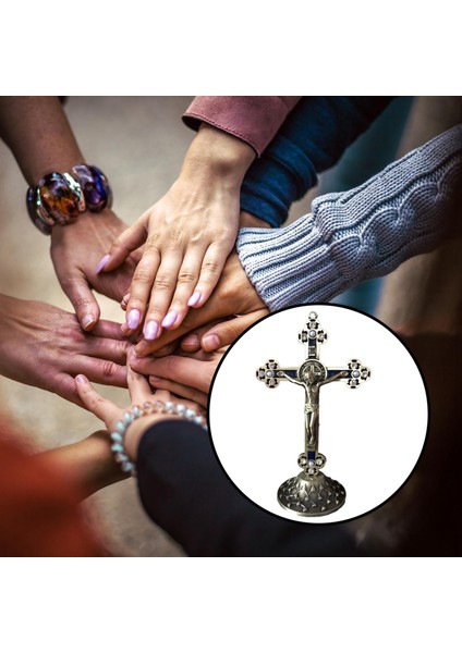 Ev ve Dini Hediyeler Için Tabanlı Ayakta Haç (Altın) (Yurt Dışından) fiyatları