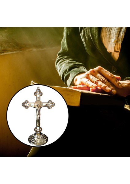 Ev ve Dini Hediyeler Için Tabanlı Ayakta Haç (Altın) (Yurt Dışından) indirimleri