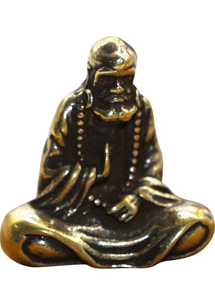 Retro Pirinç Dharma Buda Mini Heykeli Bodhidharma Usta Figürleri (Yurt Dışından)