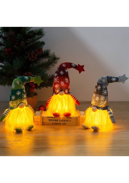 Noel Süsleri Bebekler Işıklı El Yapımı Figürler Sarı Işık (Yurt Dışından) modelleri