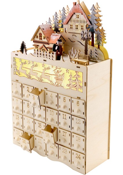 LED Işık ile Noel'e Ahşap Noel Takvimi Geri Sayımı (Yurt Dışından) modelleri