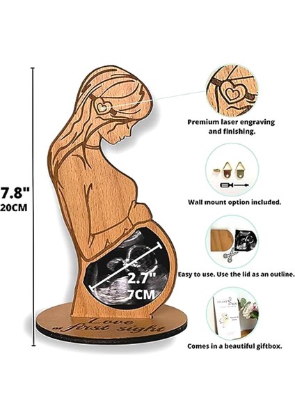 Hamile Kadın Sonogram Resim Çerçevesi Ilk Kez Anneye Hediye (Yurt Dışından) modelleri
